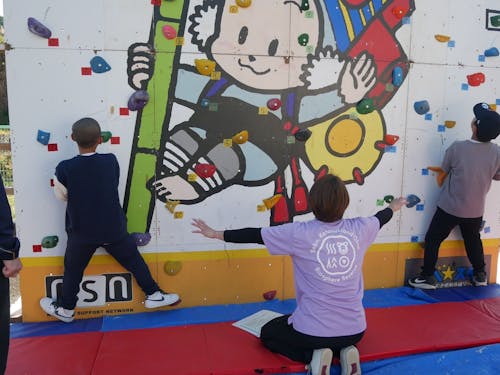 ボルダリング体験会の様子