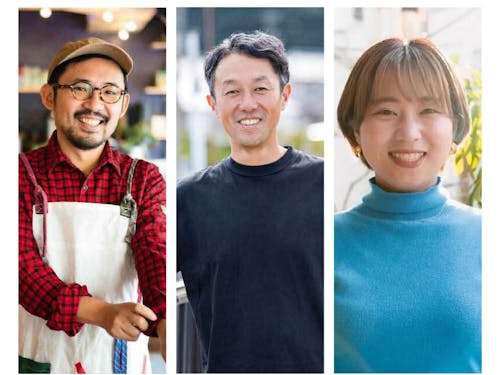 左から内堀さん・石橋さん・カヤック 根岸