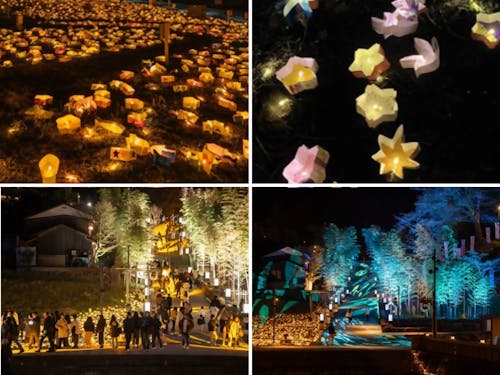 ▲長門湯本温泉「音信川うたあかり」の様子