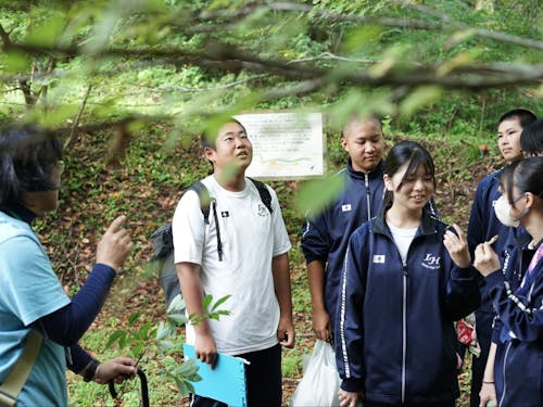 まちの約 8 割を占める森林資源を活かした森林セラピー事業を体験