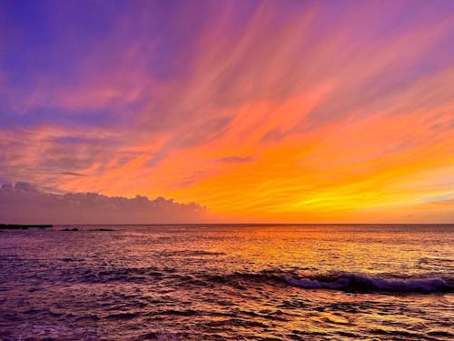 ある日、サーフィン後に見えた夕焼け