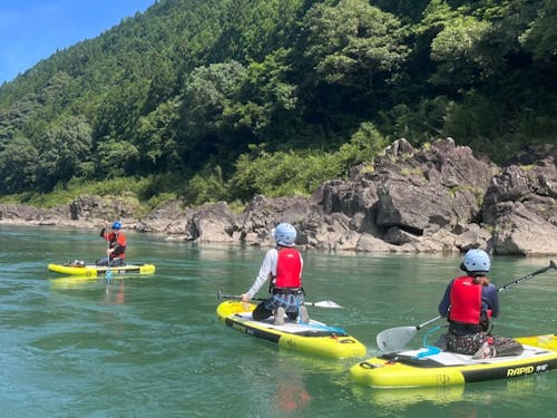 SUPガイドの様子　自然が豊富です‼