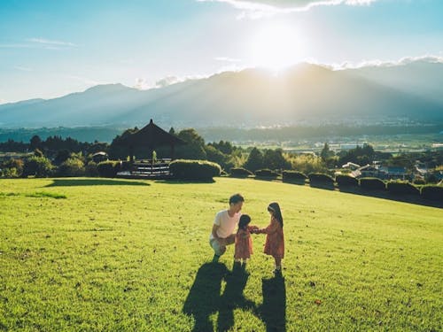 ふるさとの丘と中央アルプス