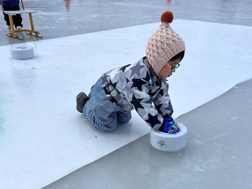 自然の中で楽しむスケート体験、川俣町ならではの冬の遊び