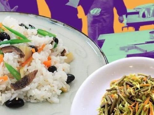 ↑銀不老はこちらの黒い豆のこと。こちらの地域の特産でいんげん豆の一種なんです。