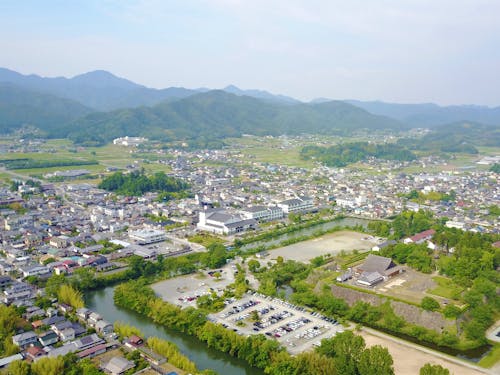 丹波篠山市市街地の町並み
