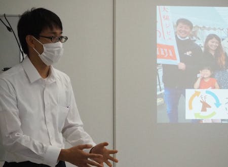 視察訪問者へのプロジェクトの説明