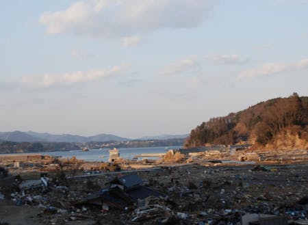 東日本大震災当時の写真。全てが流されていた。