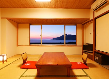 奥城崎シーサイドホテル海側部屋からの景色