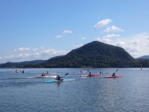 久美浜湾でのカヌーの様子