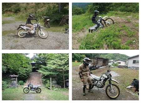 山が近い萩市三見に移住してきて、オフロードバイクに乗り換え林道ツーリングなどを楽しんでるそうです