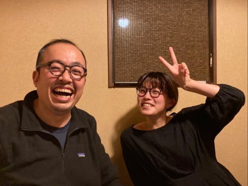 ゲスト①小山菜生さん(右:小山さん、左:勤務先の社長)