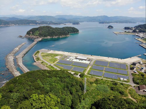陸上養殖場がある宿田曽地区