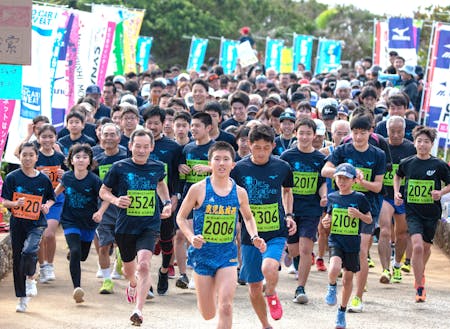 スポーツが盛んな和泊町では、年に一度ジョギング大会が開催される
