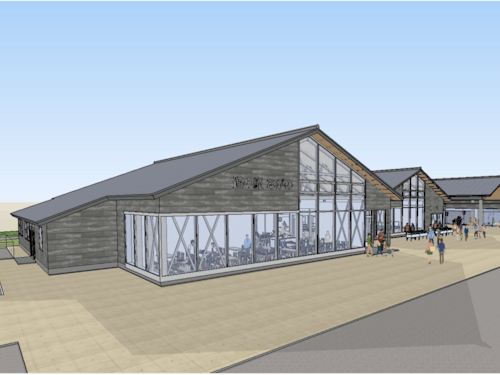 「道の駅 あがの」完成予想図