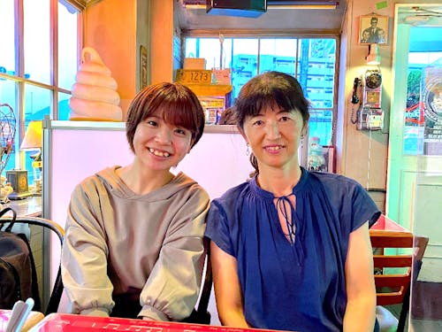 中学2年生だったエリさんと、7年ぶりに再会!女子トークに花が咲いたとか^^