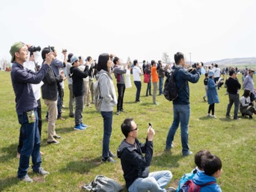 スカイヒルズにて、発射するロケットを見にきて下さった方々