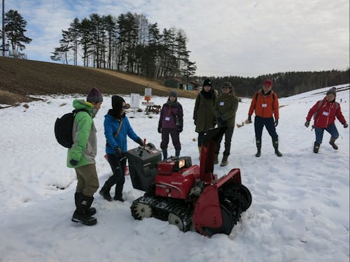 除雪体験の様子