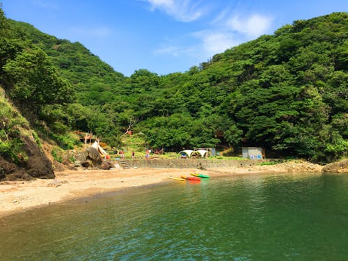 コバルトブルーの透明な海を前に働けます