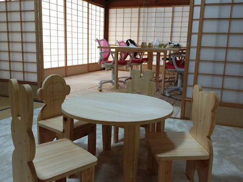 キッズスペースの椅子には子供の興味を惹くアイデア