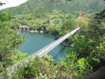 開設当初は日本一だった大つり橋