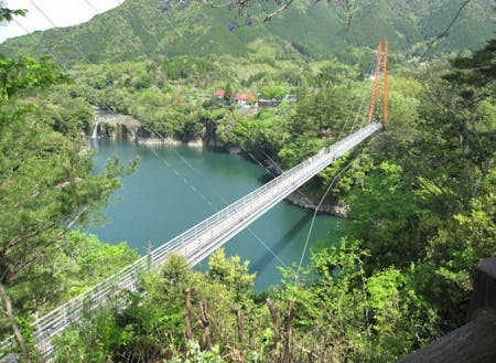 開設当初は日本一だった大つり橋
