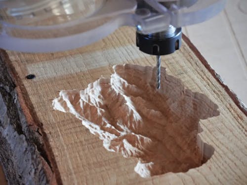 地形を立体に掘ることもできます。