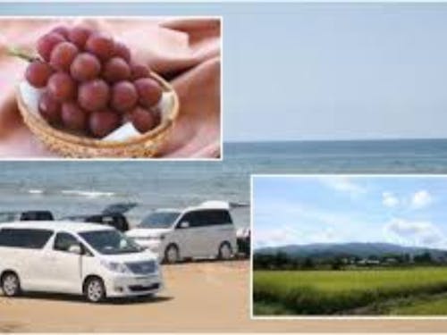 町の象徴(千里浜、宝達山、ルビーロマン)