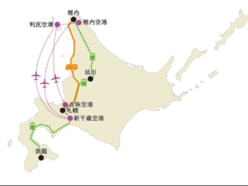 礼文までの地図1