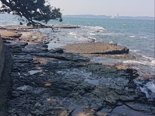 2500万年から500万年前に出来たとされている海岸線