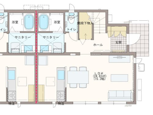 1号棟1階間取り