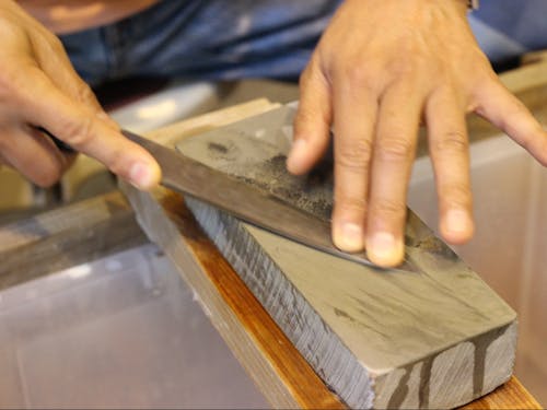 来場者に一番人気の「研ぎ体験」