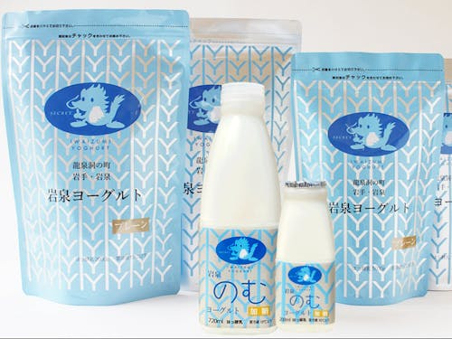 岩泉ホールディングス株式会社の主力商品である岩泉ヨーグルトシリーズ