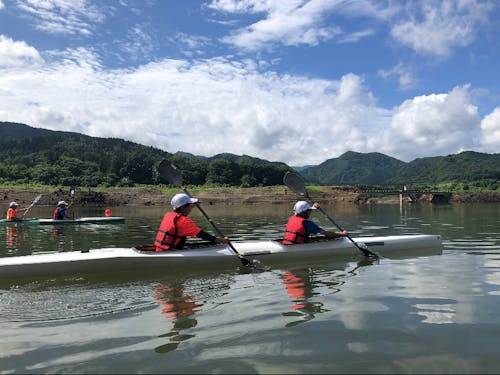 白神カヌークラブの練習風景