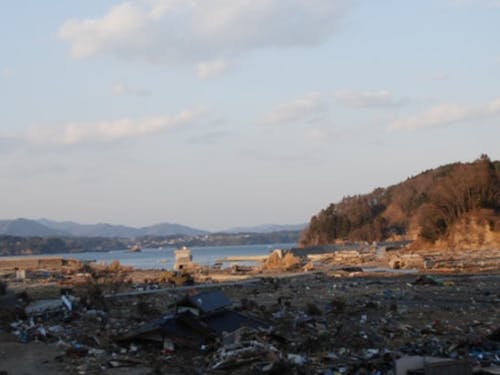 東日本大震災当時の写真。全てが流されていた。