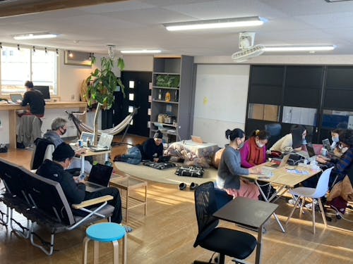 利用者が増加中のシェアオフィス『きら星BASE』の一角です