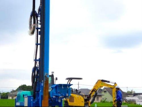 最先端エコジオZERO工法の様子