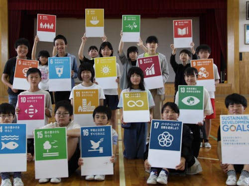 SDGsを掲げる子ども達