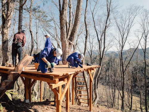 中学生が立案したSDGsプランをもとに作ったツリーデッキ