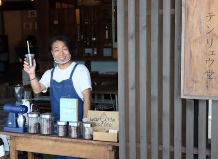 ゲストの杉山豊さん。こだわりのコーヒーを出店しています