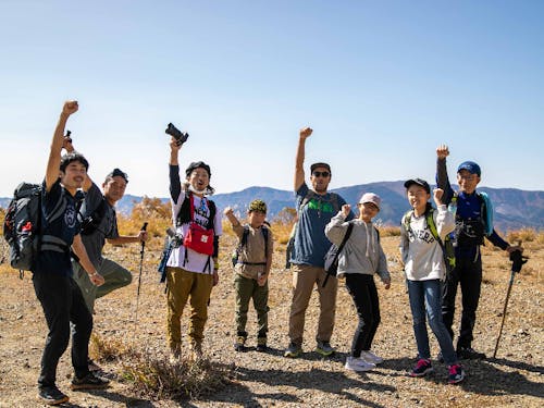 ファミリー向け登山ツアーの様子