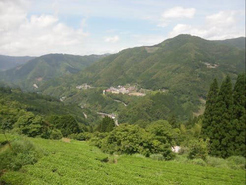 山の中腹の地形を生かした集落