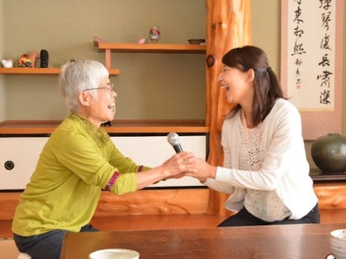 地域の方に取材して