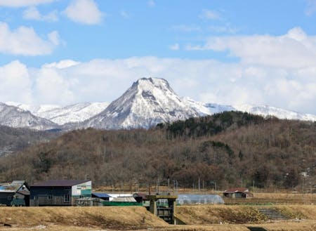 北海道百名山の一つ　浜益のシンボル黄金山