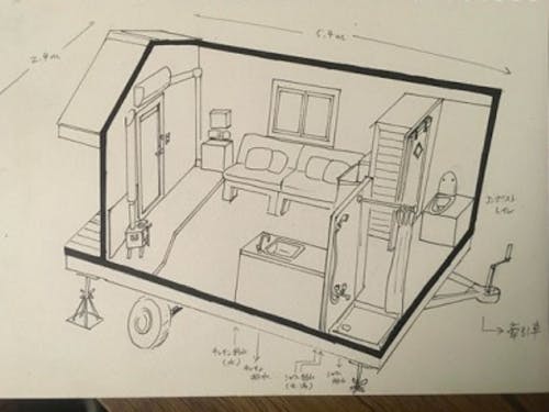 モバイルハウスの内観