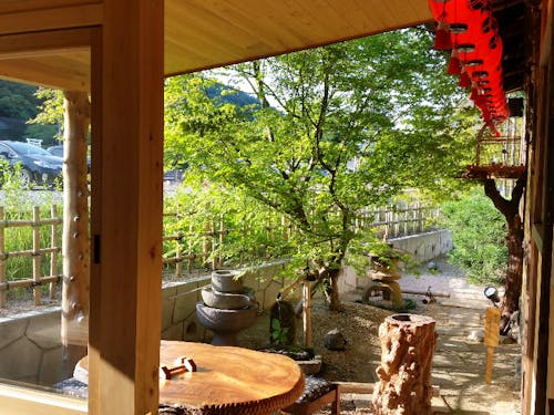 SLが見えるテラス席