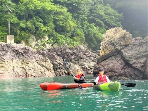 "シーカヤック体験研修" まずは自ら楽しさを実感!