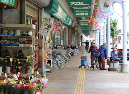 滋賀県発祥のスーパー第一号店のある商店街
