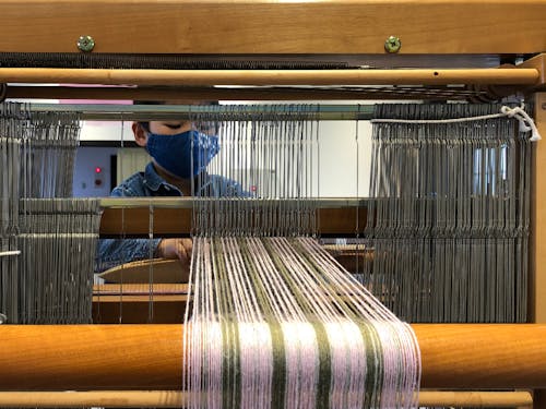 Photo:織物体験(愛荘町)