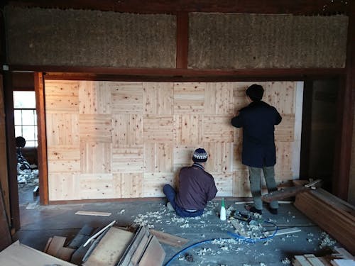 空き家再生には邑南町の無垢材を多く使用します